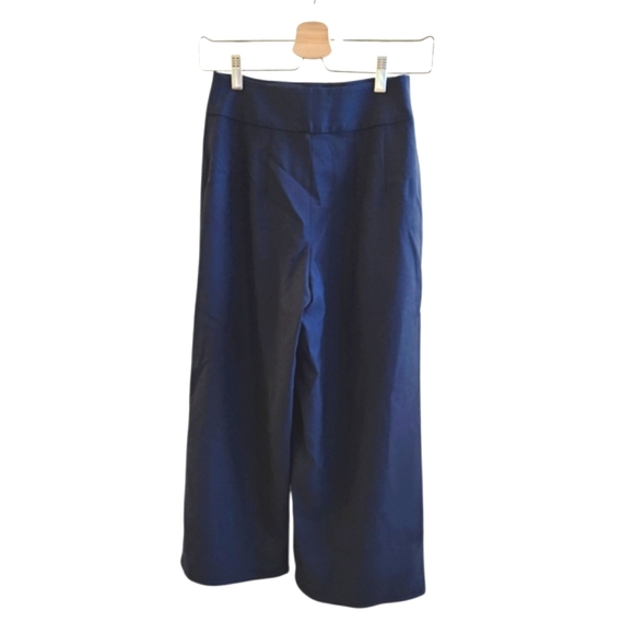 Club monaco - navy work pants - button/overlap fold detailing - size 00 - Picture 2 of 6